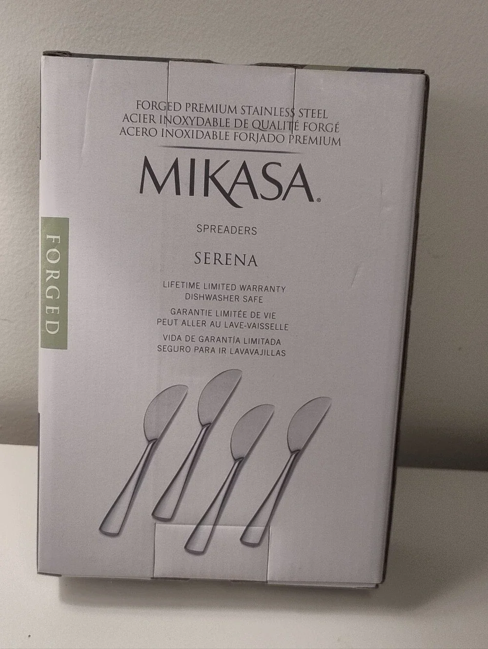 Mikasa Serena Stainless Steel Spreaders - Polished Silver Finish (Set of 4)